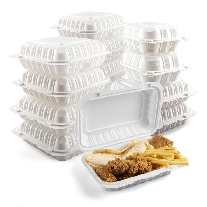 Thermoform 9x6 inča mikrovalna PP posuda za hranu za jednokratnu upotrebu Plastične Bento kutije za ručak