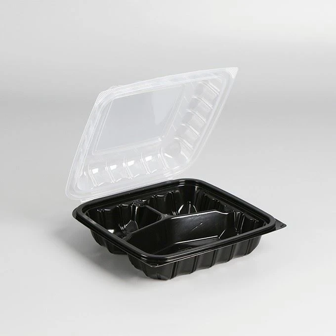 New Item Meal Food Takeout Lunch Box Disposable Plastic Takeaway Container Dual Color To Go Food Container For Restaurant