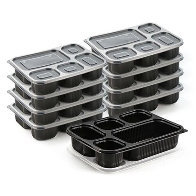 Bento kutija s 5 odjeljaka za jednokratnu upotrebu